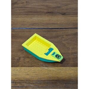 LEGO Boat Hull Floating Speedboat Yellow and Teal with Spider Logo Print
